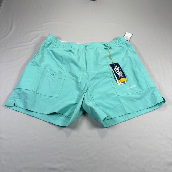 AFTCO Other - Aftco Shorts Mens‎ Size 38 Blue Cargo Fishing Stretch Outdoor Hiking Nylon NEW